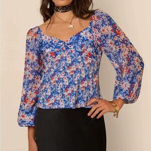 Rixo Bridgette Blue Daisy